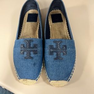 Tory Burch Blue Weston Espadrille Flats